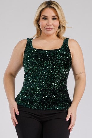 Emerald Pallíettu Toppur