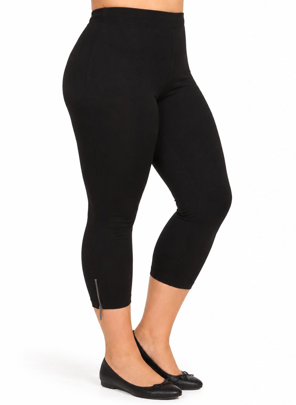 Zip Capri Leggings