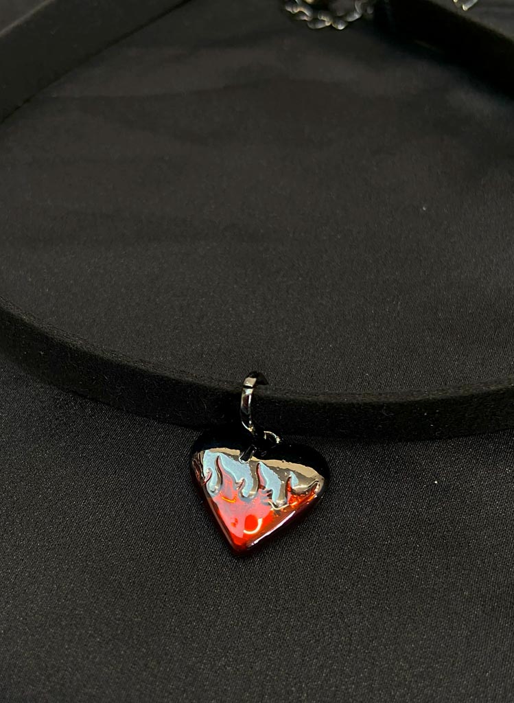 Flame Heart Choker