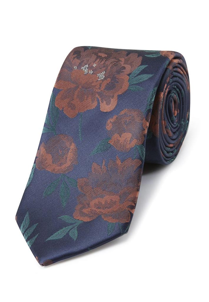 Blue & Copper Floral Bindi