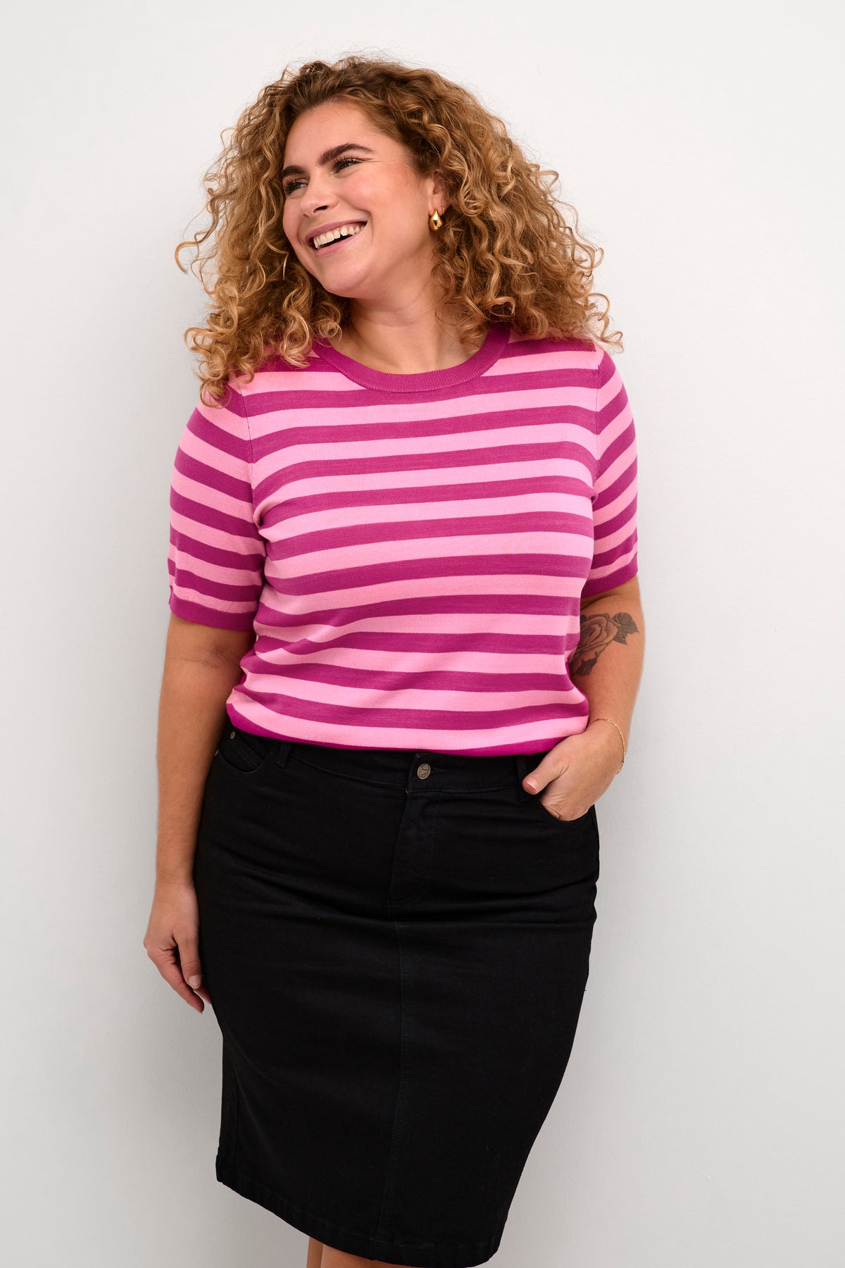 Rosebloom Stripe Peysa