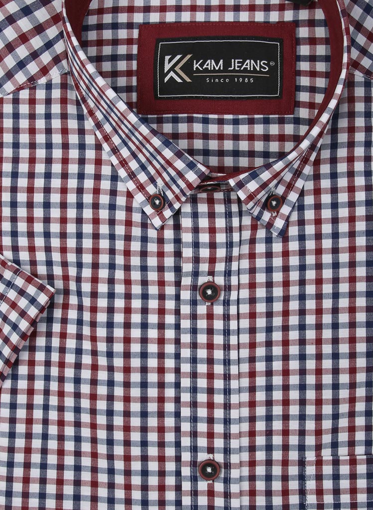 Gingham Stutterma Skyrta