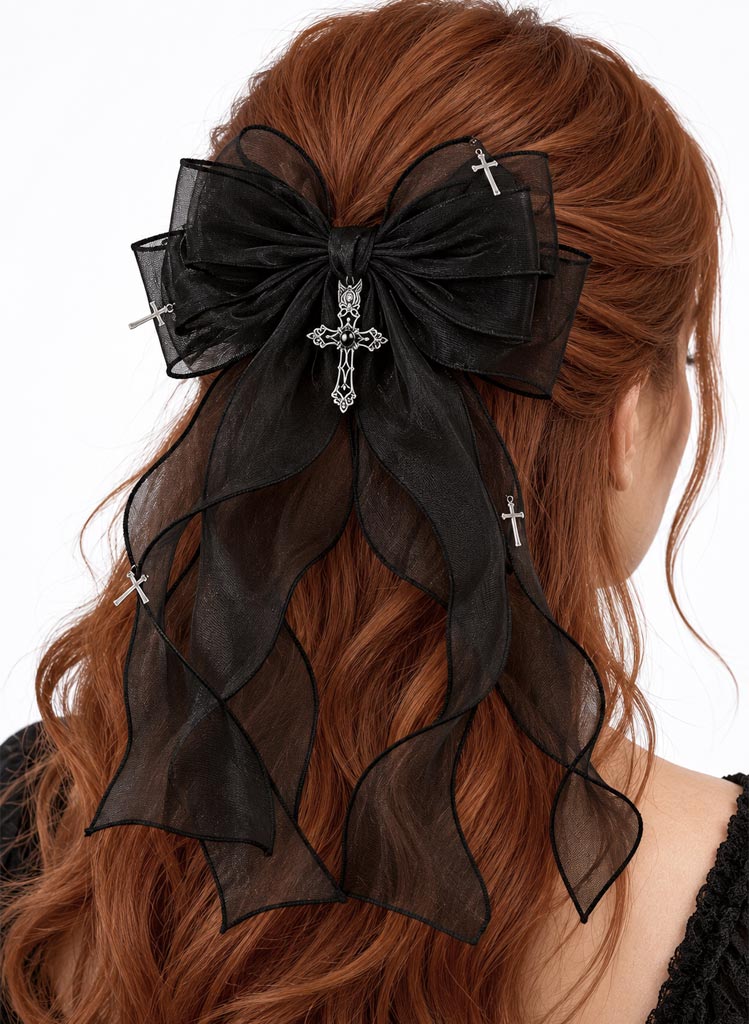 Gothic Bow Hárspenna