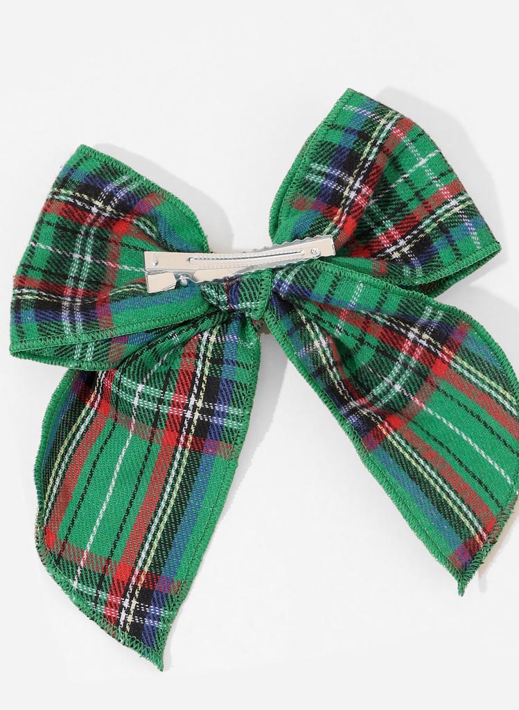 Tartan Bow Hárspenna