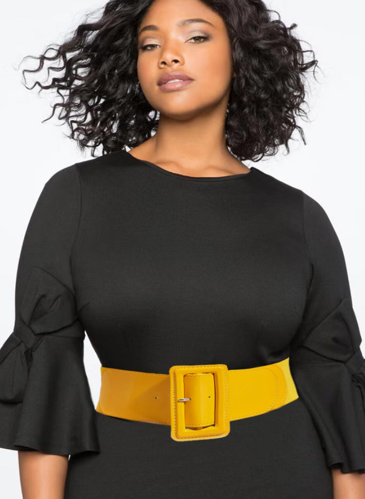 Glossy Teygjubelti - Gult