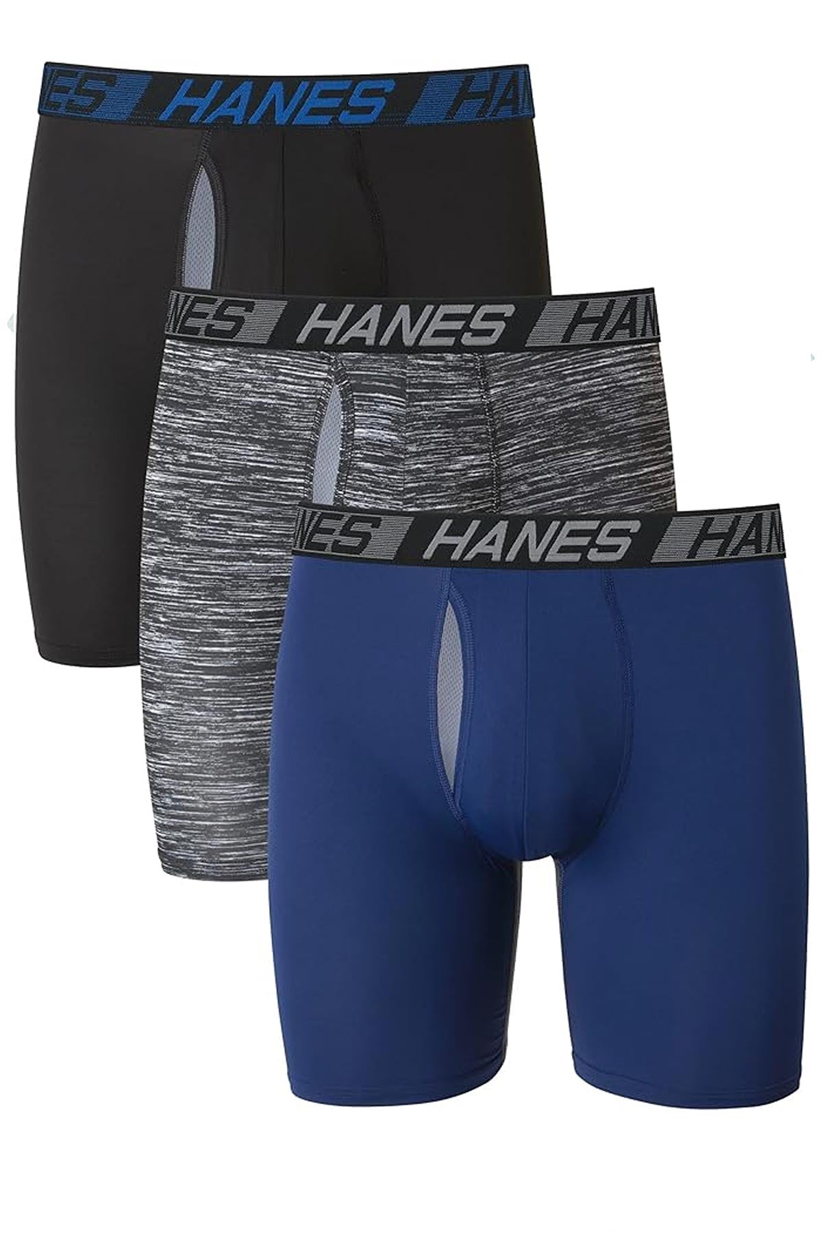 Hanes Long Leg Boxers - 3 í pakka