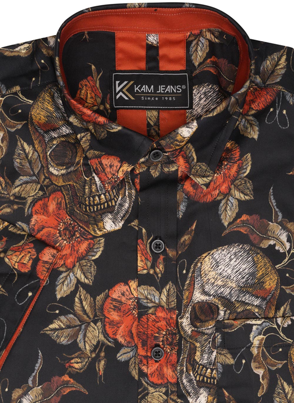 Floral Skull Stutterma Skyrta