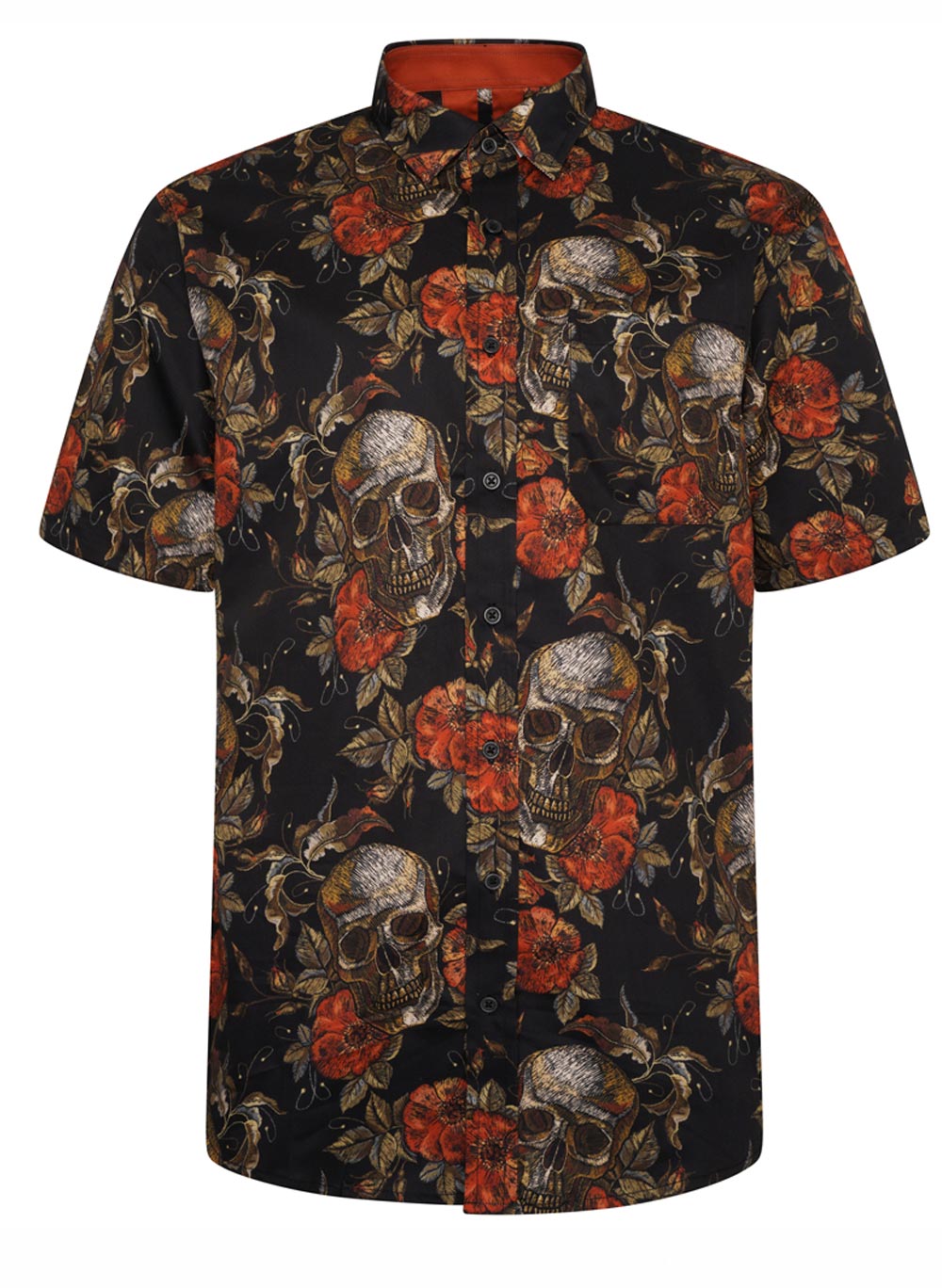 Floral Skull Stutterma Skyrta