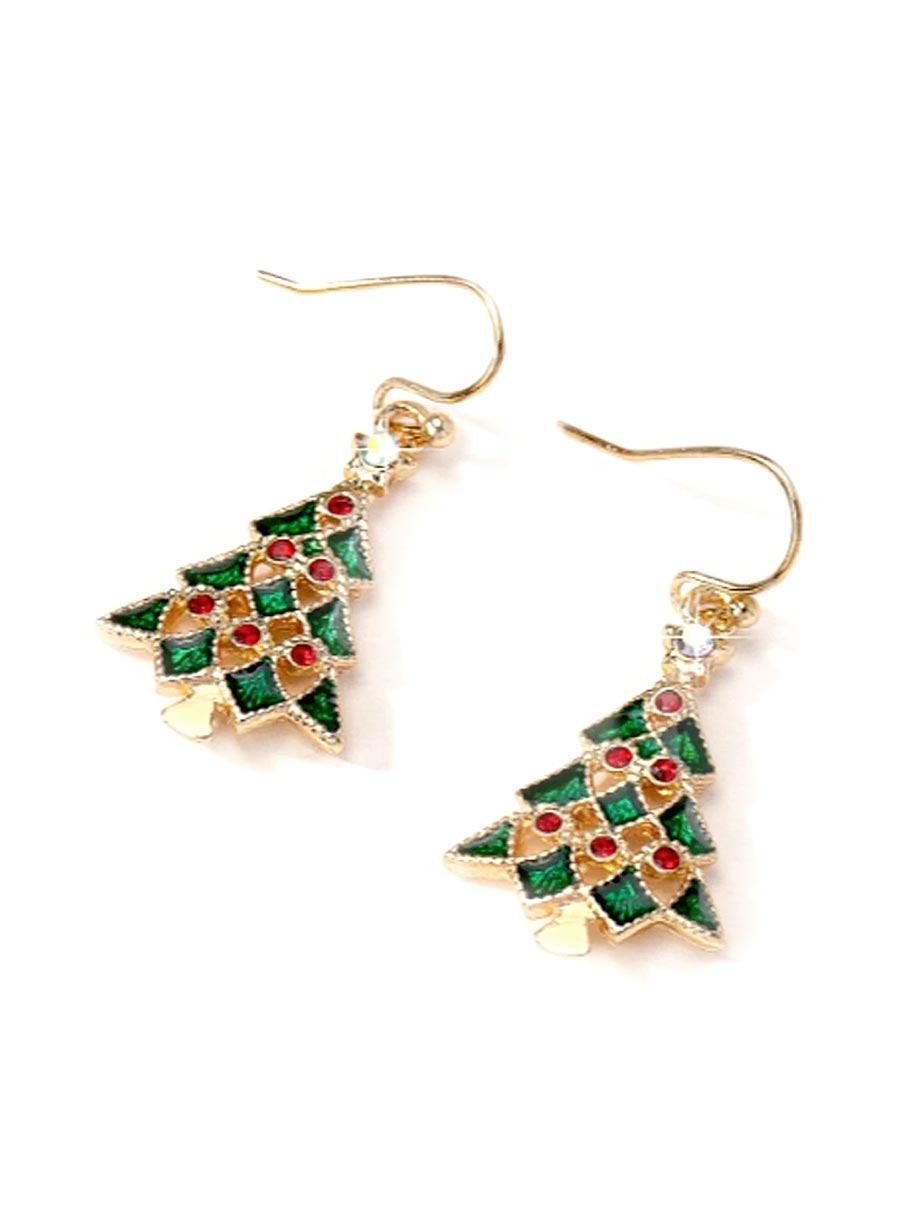 Christmas Tree Eyrnalokkar