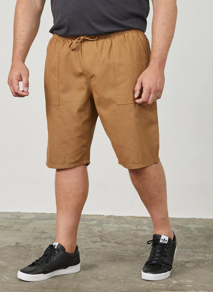Khaki Morel Stuttbuxur