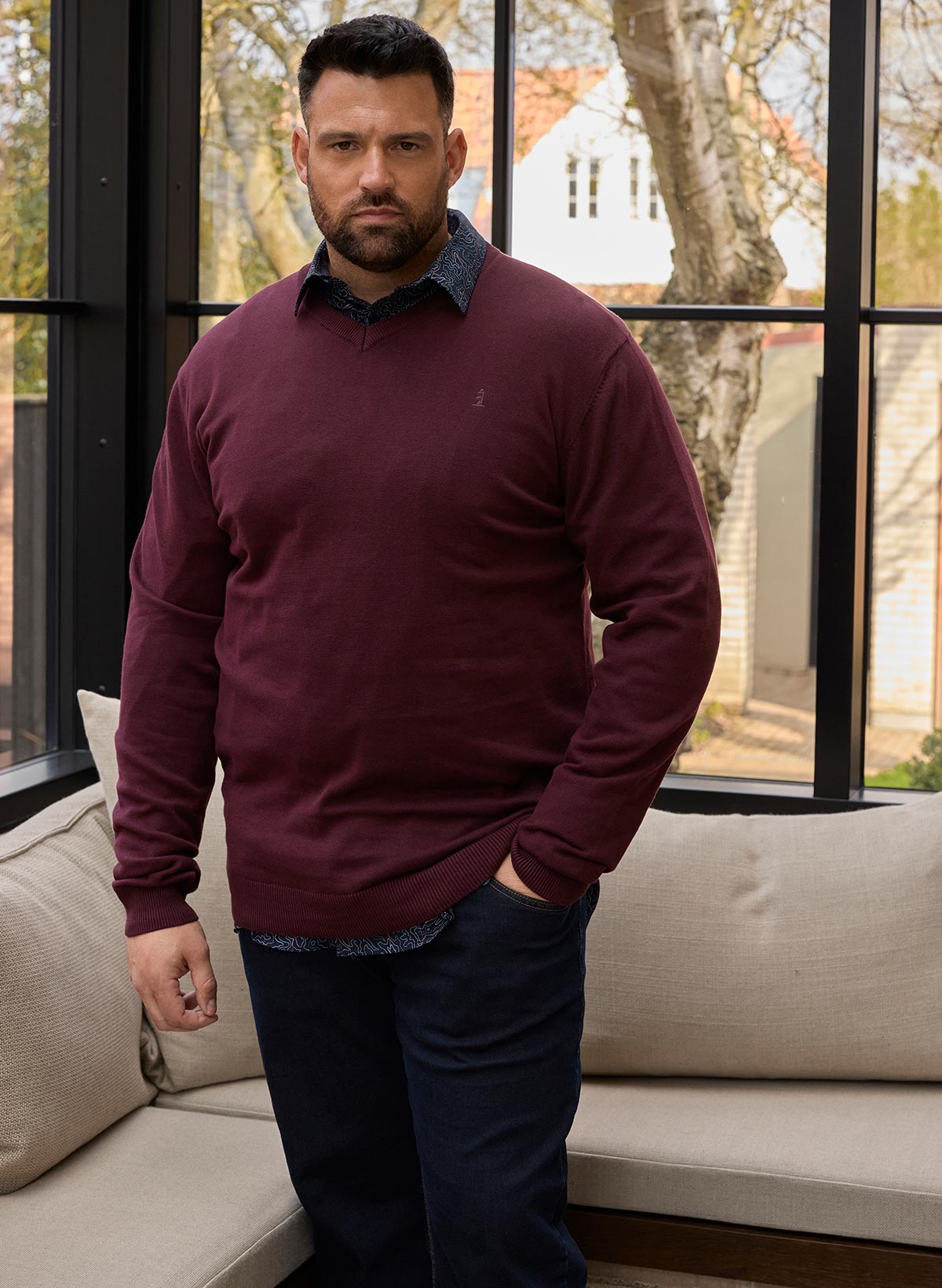 North Knit V-neck Peysa