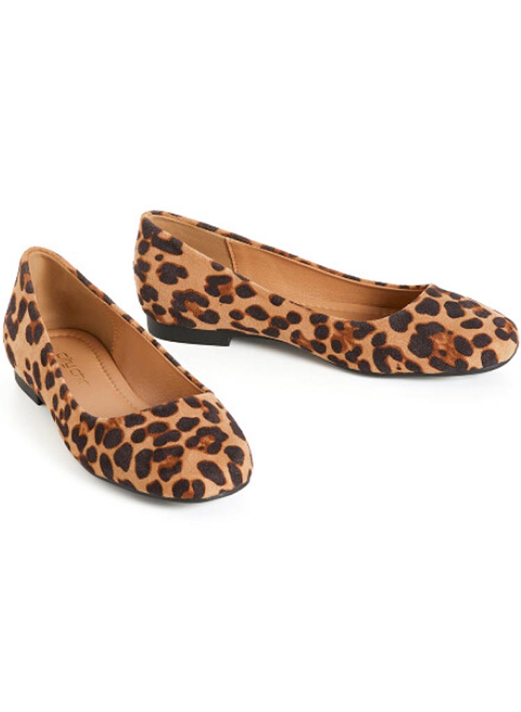 Leopard Ballerina - Wide Fit