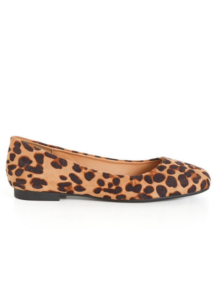 Leopard Ballerina - Wide Fit