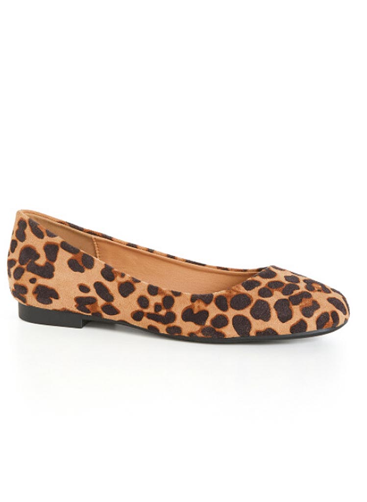 Leopard Ballerina - Wide Fit
