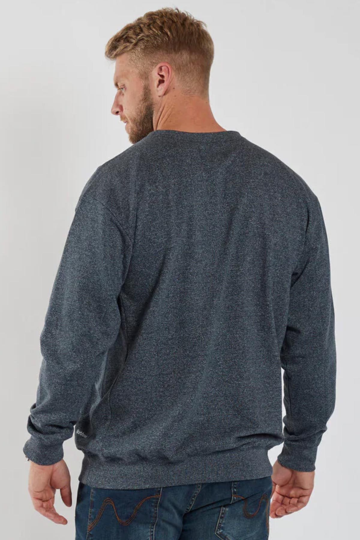 Marl Blue Crew Peysa