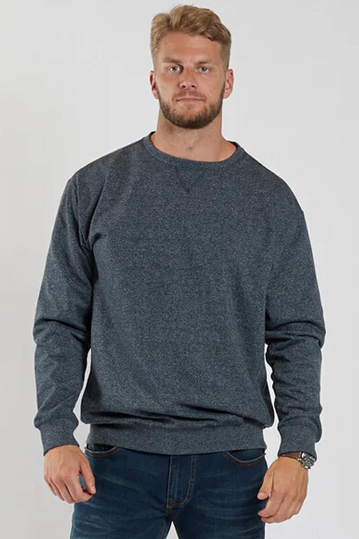 Marl Blue Crew Peysa