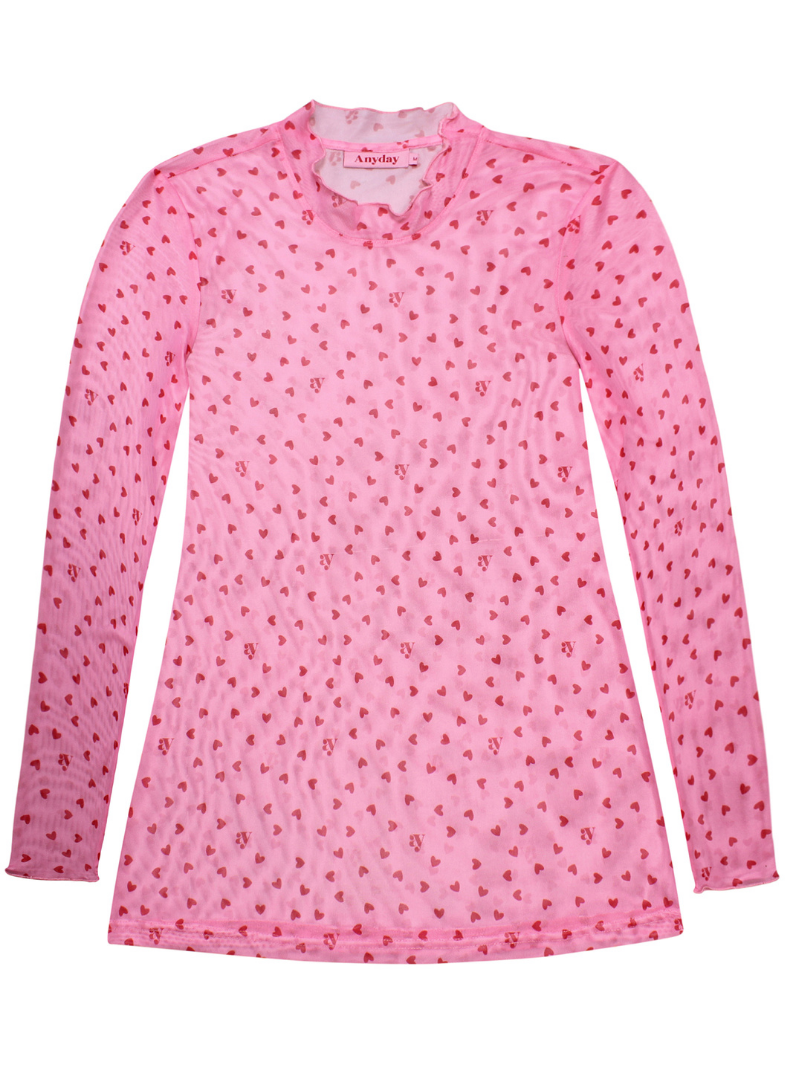 Nora Hearts Mesh Toppur