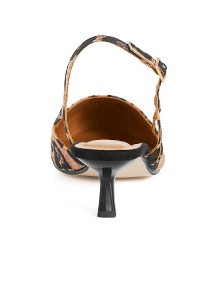 Leopard Hælaskór - Wide Fit