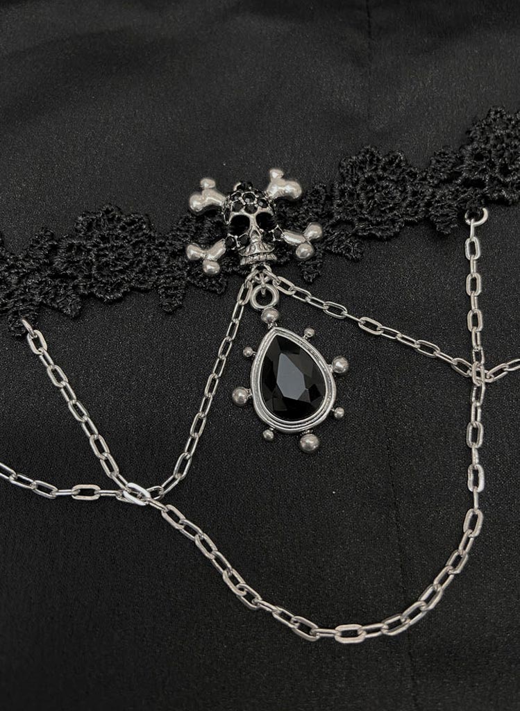 Skull Lace Choker