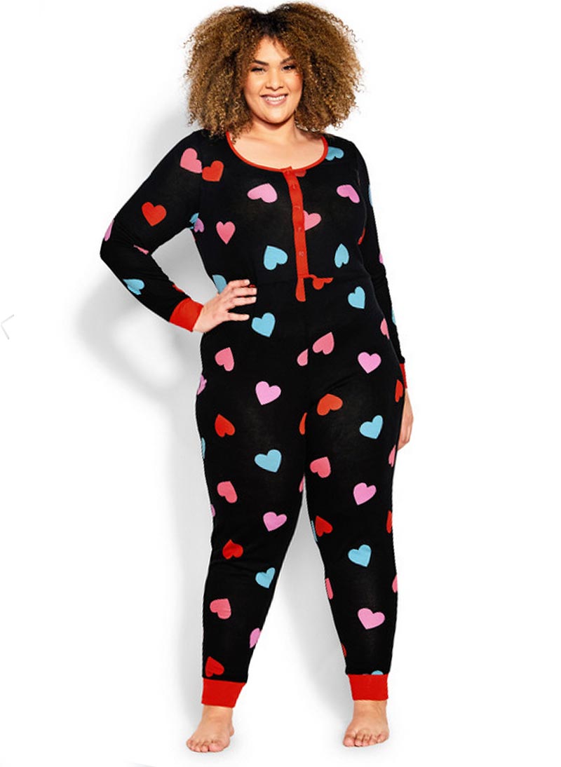 Onesie Hearts Náttföt
