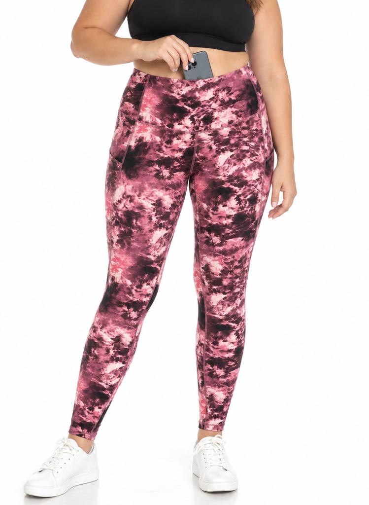 Yoga leggings m/vösum - Pink Cloud