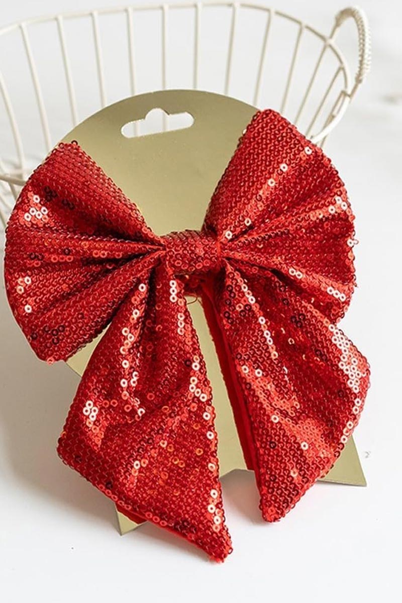 Sequin Bow Hárspenna