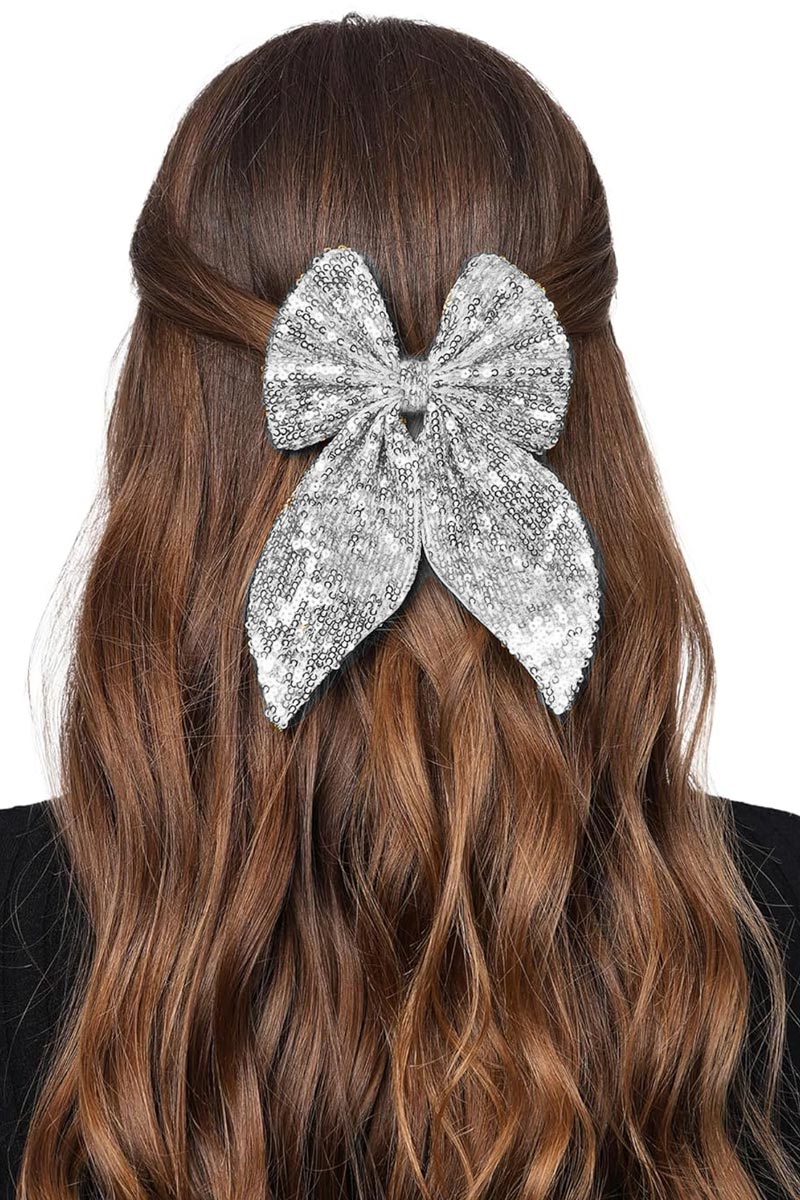 Sequin Bow Hárspenna