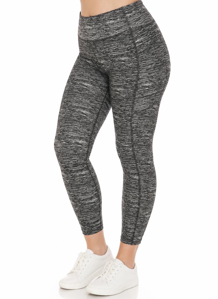 Yoga leggings m/vösum - Shadow