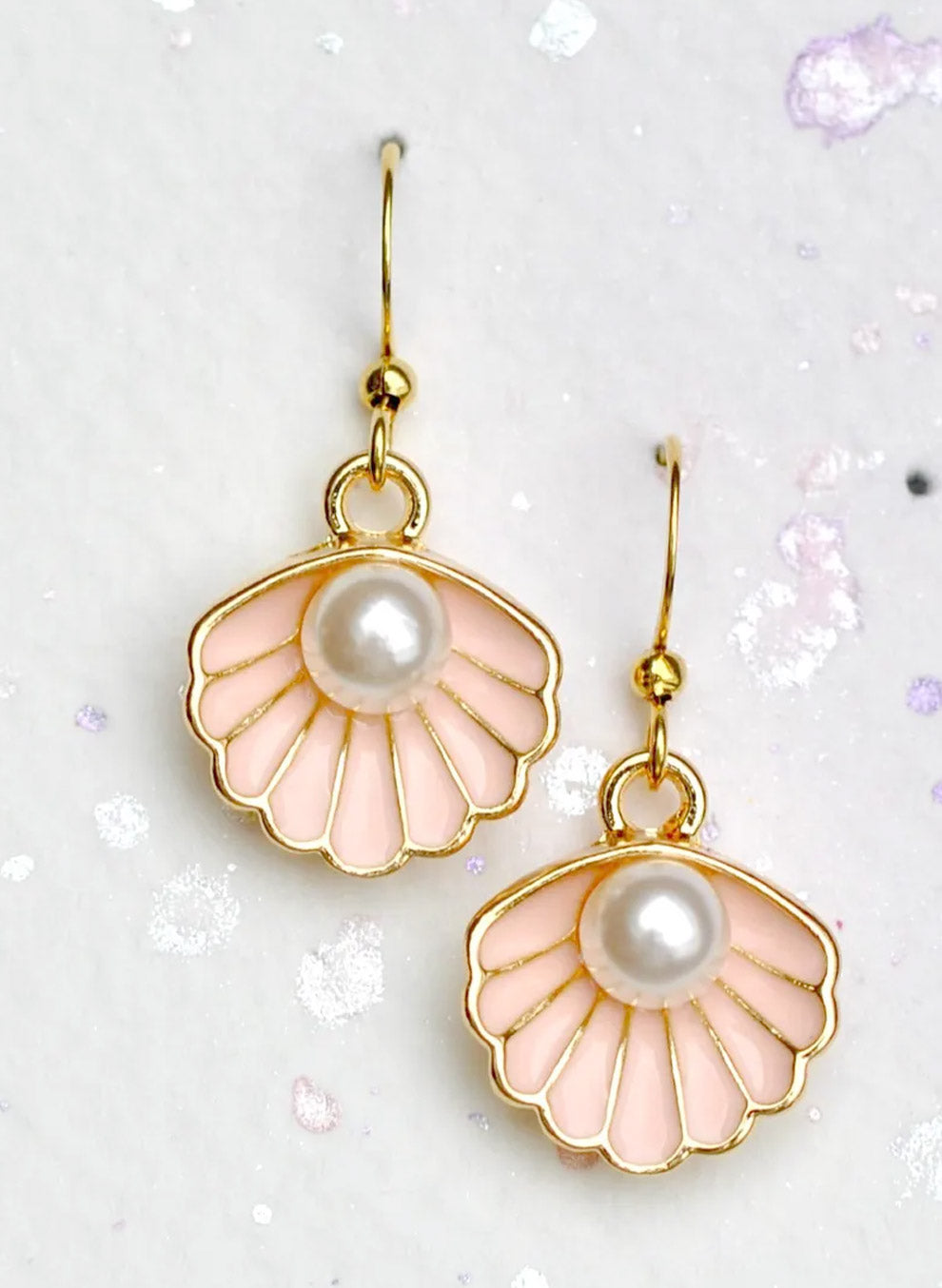 Pink Shell Eyrnalokkar