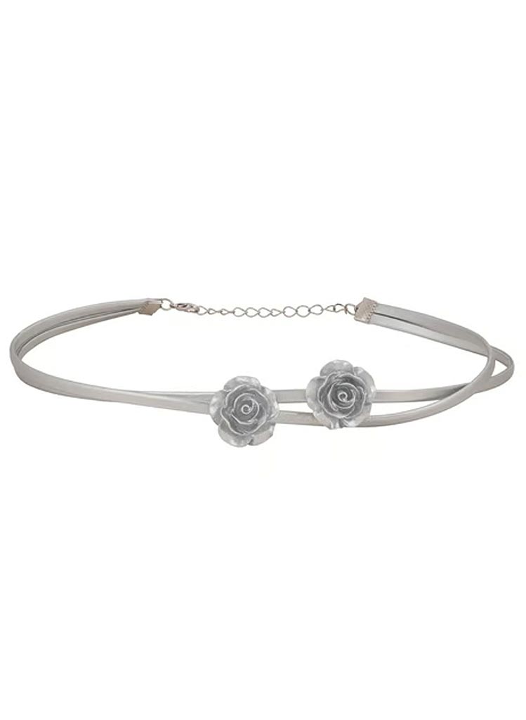 Silver Rose Choker Hálsmen
