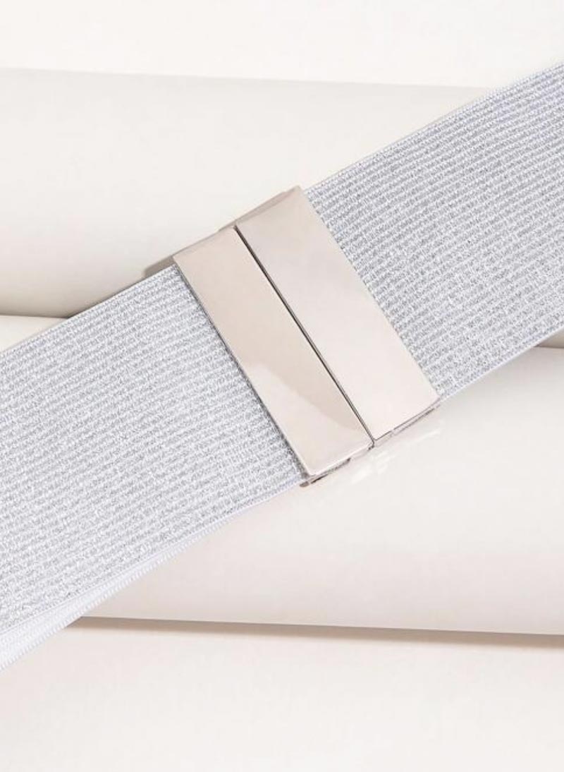 Silver Glitter Line Teygjubelti