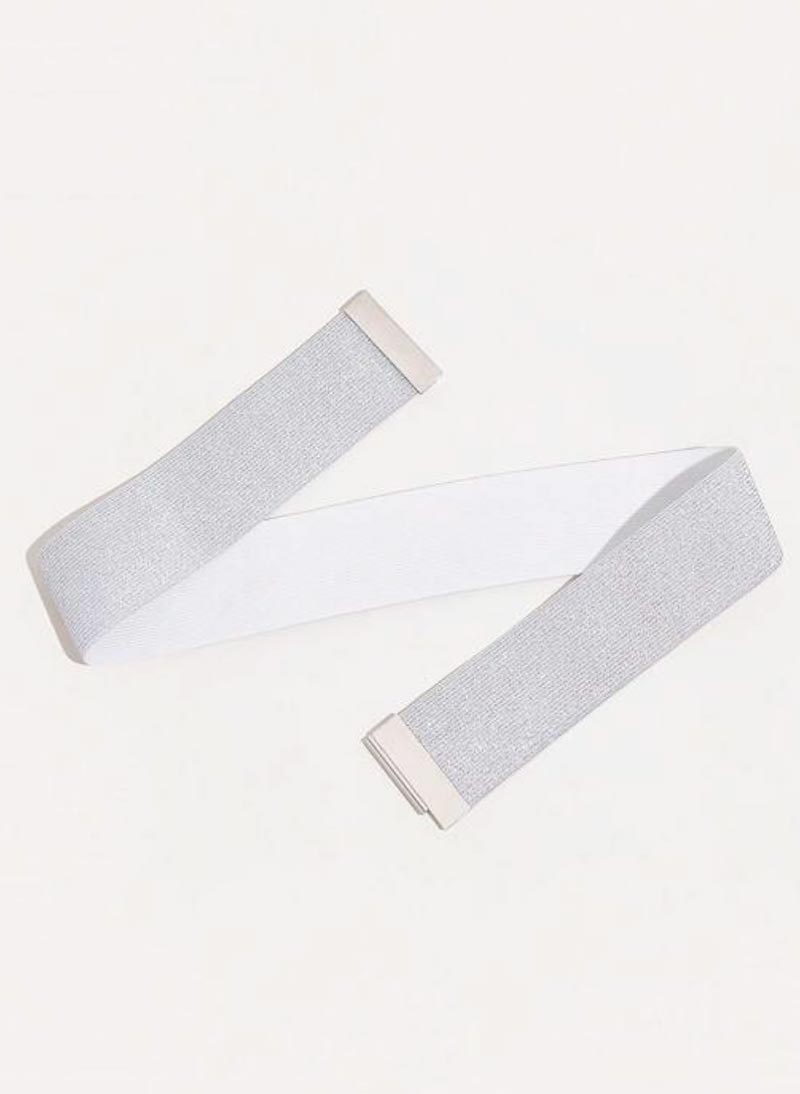 Silver Glitter Line Teygjubelti