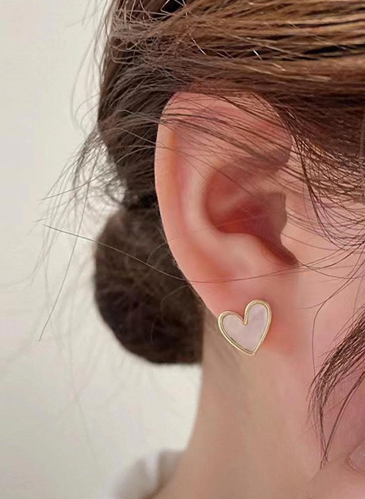 Pearly Heart Eyrnalokkar