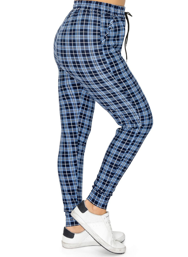 Flannel Soft Joggers - Bláar