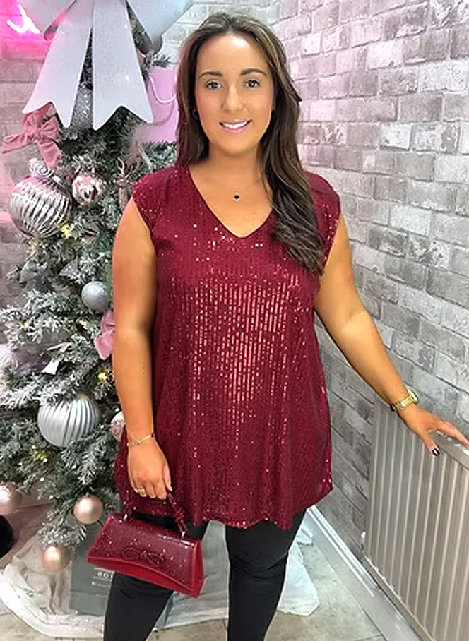 Selena Pallíettu Toppur