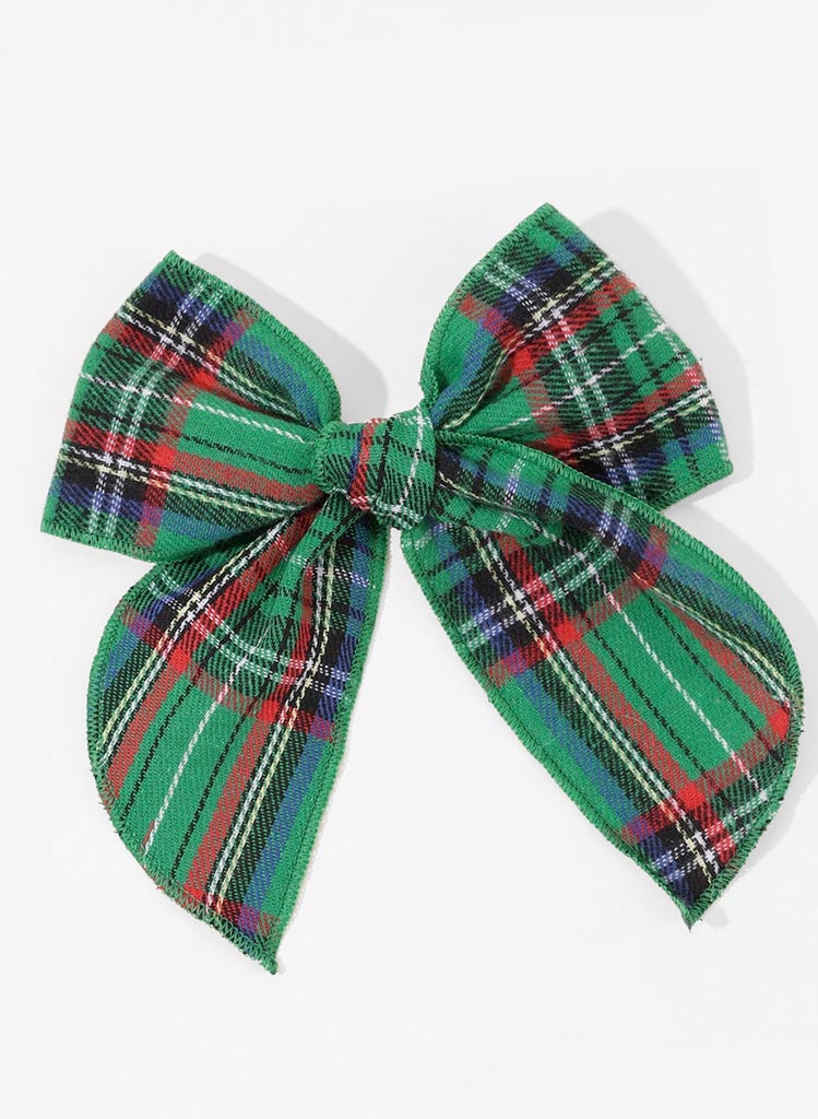 Tartan Bow Hárspenna