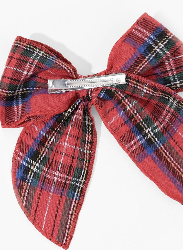 Tartan Bow Hárspenna