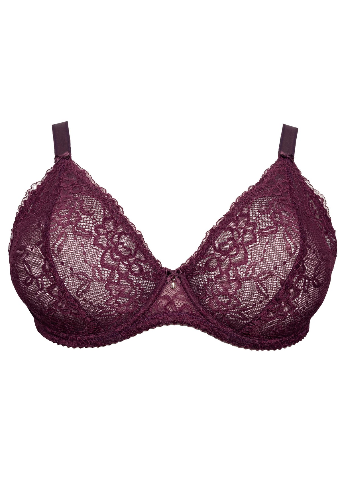 Valentine Triangle Bra - Dark Cherry
