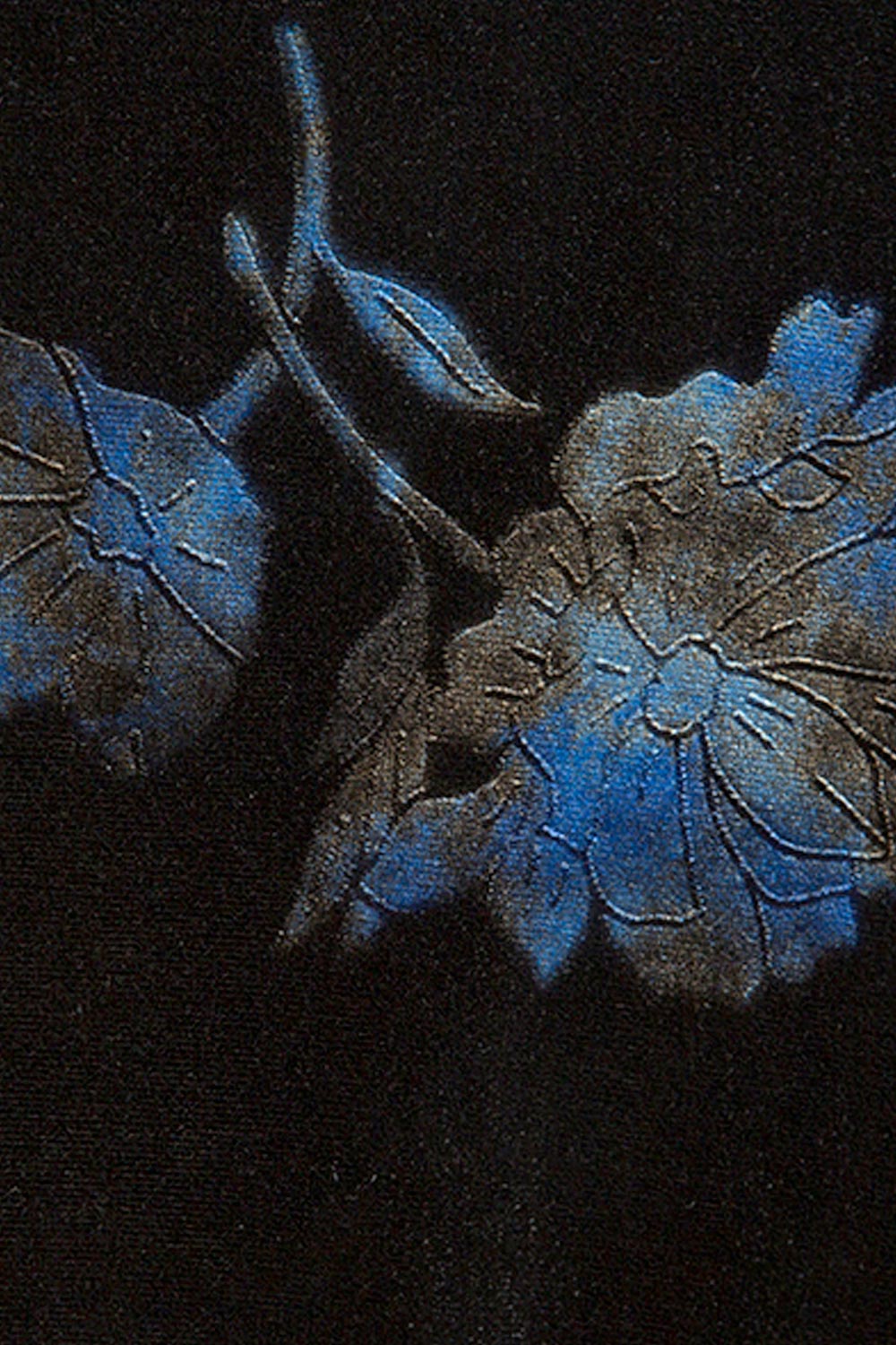 Blue Flower Velúrtúnika
