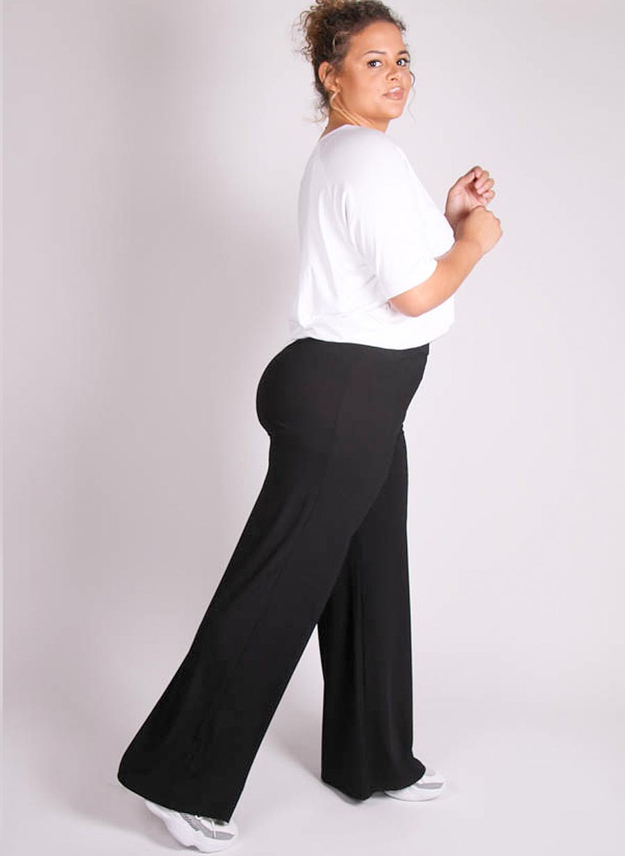 Rib Wide Leg Buxur