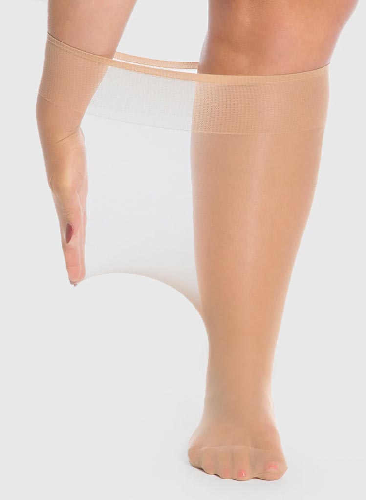 Nylon Hnésokkar - Extra Wide