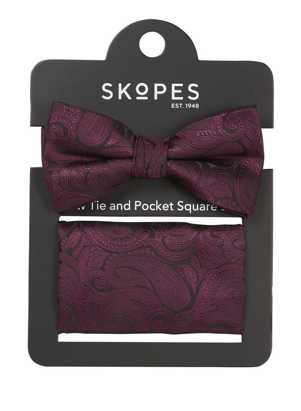 Wine Paisley Slaufa & Klútur