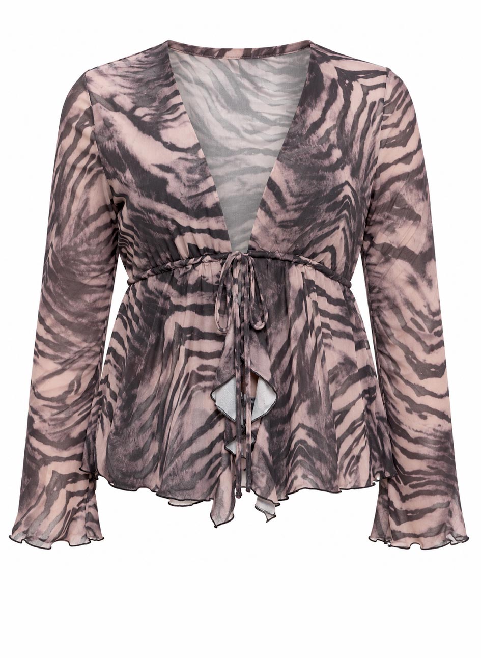 Zebra Tie Toppur