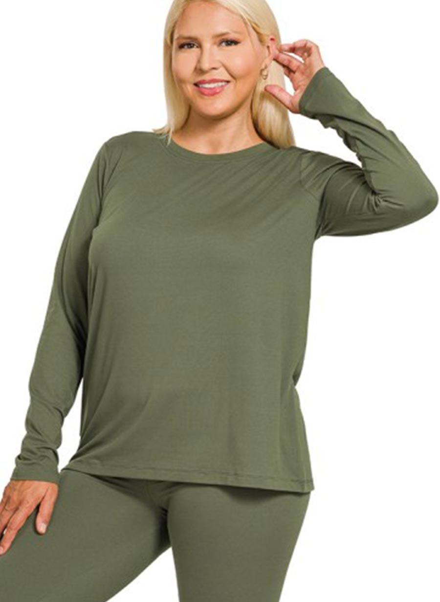 Zenana Soft Síðermabolur