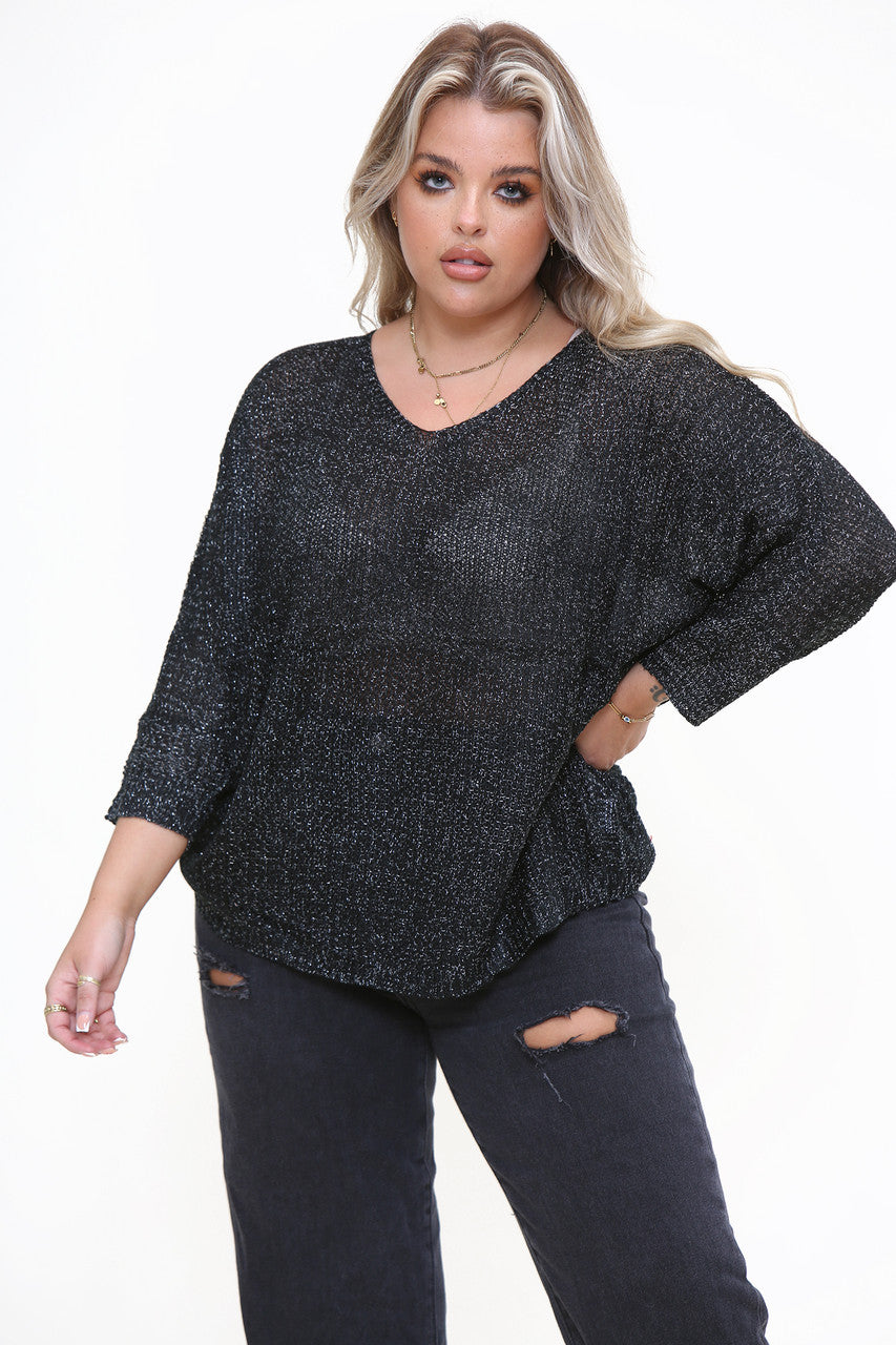 Sparkle Prjónapeysa