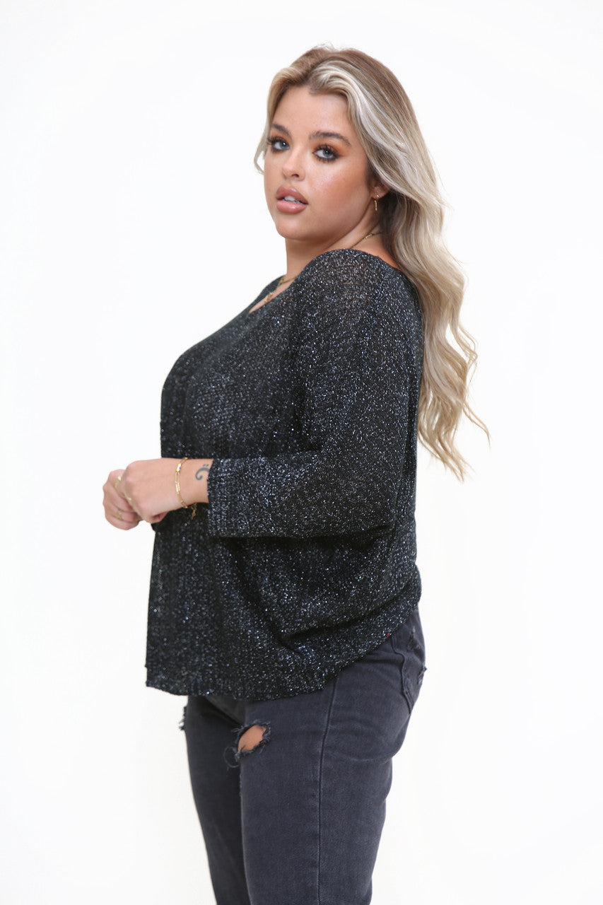 Sparkle Prjónapeysa