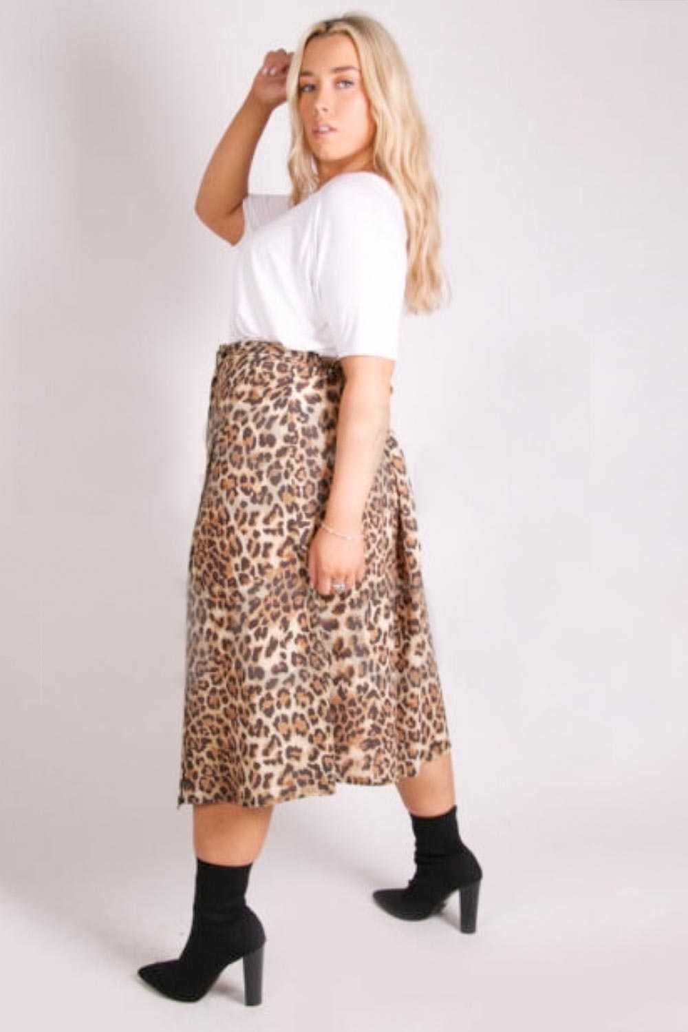 Animal Print Wrap Skirt