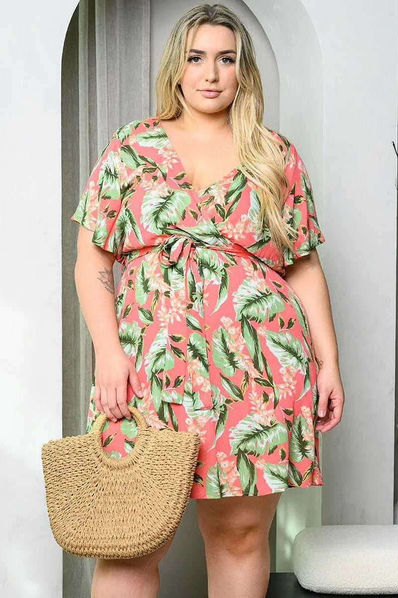 Tropical Wrap Kjóll